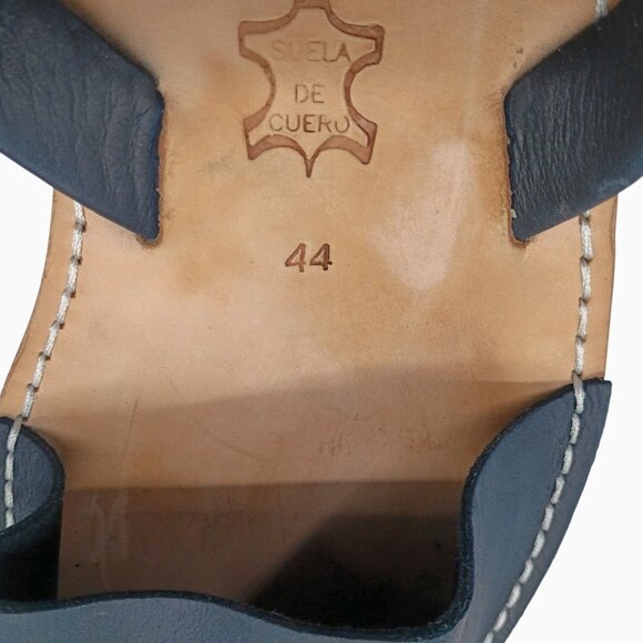 Pons Avarcas Shoes Mens Size EU 44 US 11 Leather Handmade Minorcan Sandals Spain - Picture 7 of 8